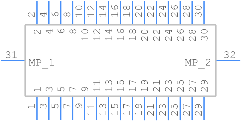 DF11CZ-30DS-2V(52) - Hirose - PCB symbol