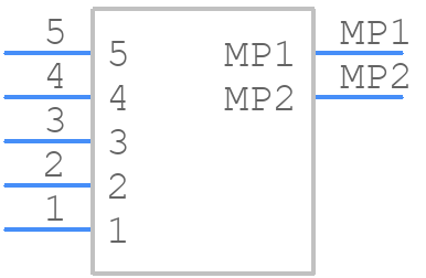 DF13A-5P-1.25H(21) - Hirose - PCB symbol
