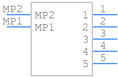 DF13C-5P-1.25V(21) - Hirose - PCB symbol