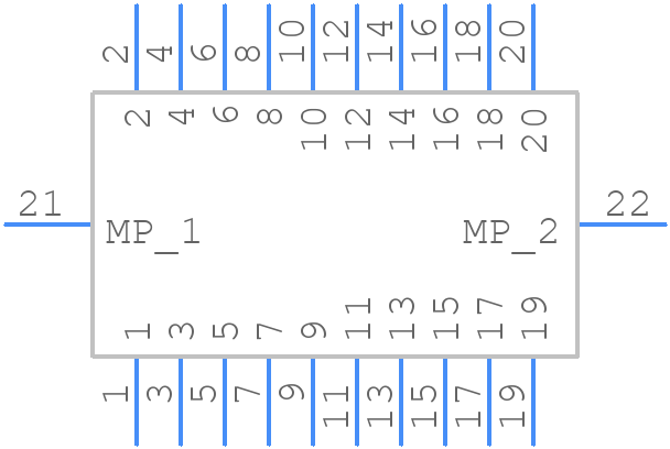 DF17(4.0)-20DP-0.5V(57) - Hirose - PCB symbol