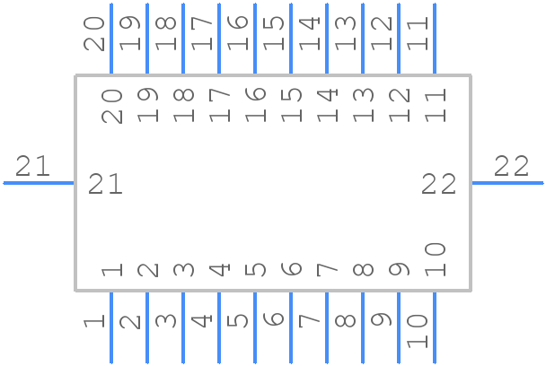 FX20-20P-0.5SV15 - Hirose - PCB symbol