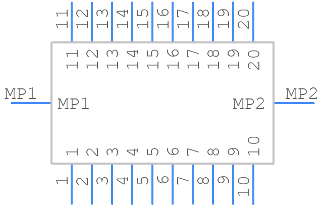 FX20-20P-0.5SV20 - Hirose - PCB symbol