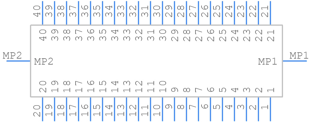 FX20-40S-0.5SV10 - Hirose - PCB symbol