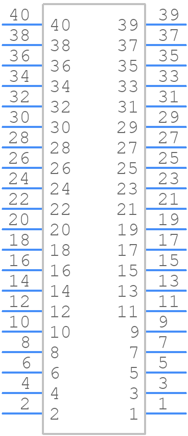 FX6-40P-0.8SV1(71) - Hirose - PCB symbol