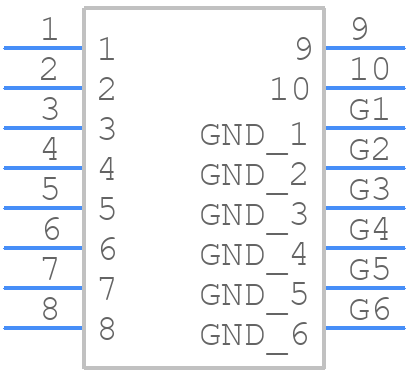 GT17V-10DP-DS-SB(70) - Hirose - PCB symbol