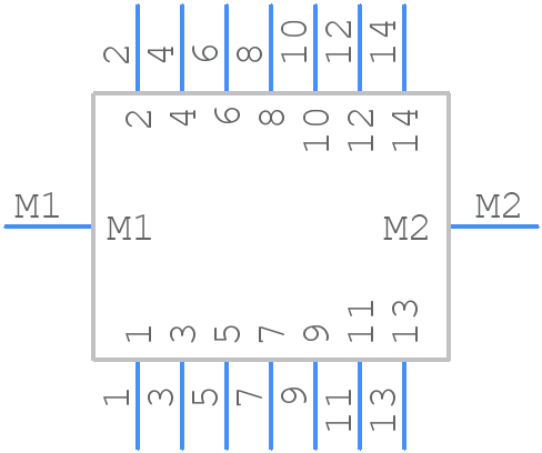 HIF3BA-14P-2.54W - Hirose - PCB symbol