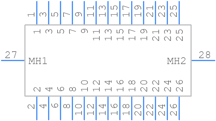 HIF3BA-26PA-2.54DS(71) - Hirose - PCB symbol