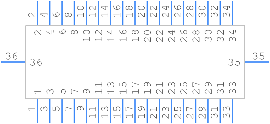 HIF3BA-34PA-2.54DS(71) - Hirose - PCB symbol