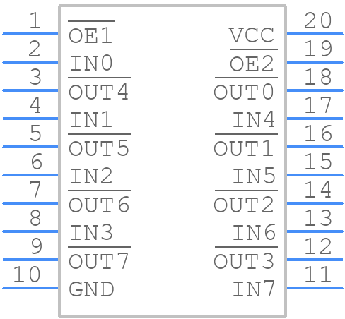 74LCX240MTC - onsemi - PCB symbol