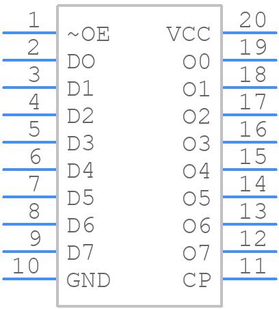 74LCX574WM - onsemi - PCB symbol