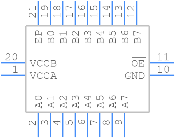 FXLA108BQX - onsemi - PCB symbol