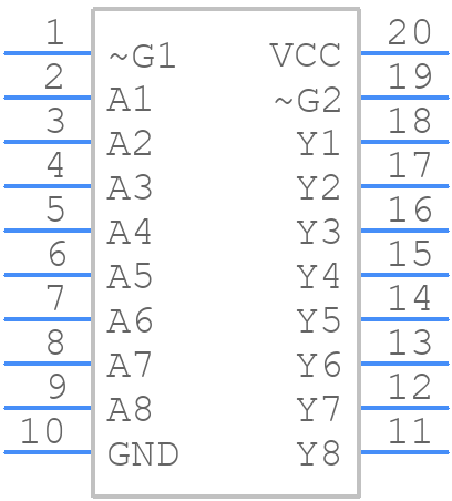 MM74HC540WM - onsemi - PCB symbol