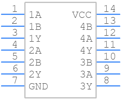 74AHC32T14-13 - Diodes Incorporated - PCB symbol