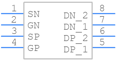 DMC3025LSD-13 - Diodes Incorporated - PCB symbol