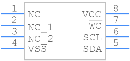 M24C16-RDW6TP - STMicroelectronics - PCB symbol