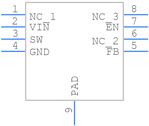 PAM2320BECADJR - Diodes Incorporated - PCB symbol