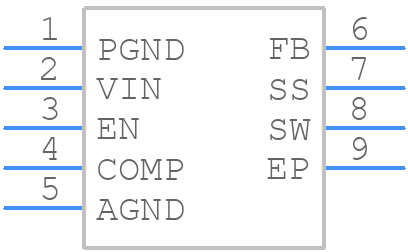 PAM2421AECADJR - Diodes Incorporated - PCB symbol