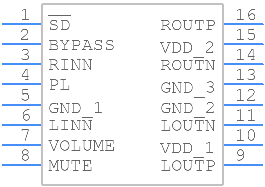 PAM8008DR - Diodes Incorporated - PCB symbol