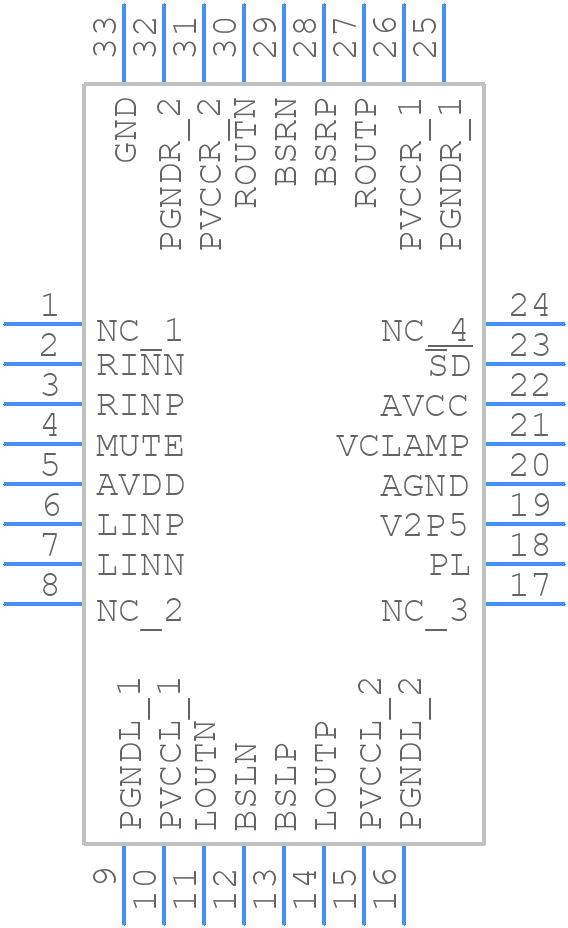 PAM8620TR - Diodes Incorporated - PCB symbol