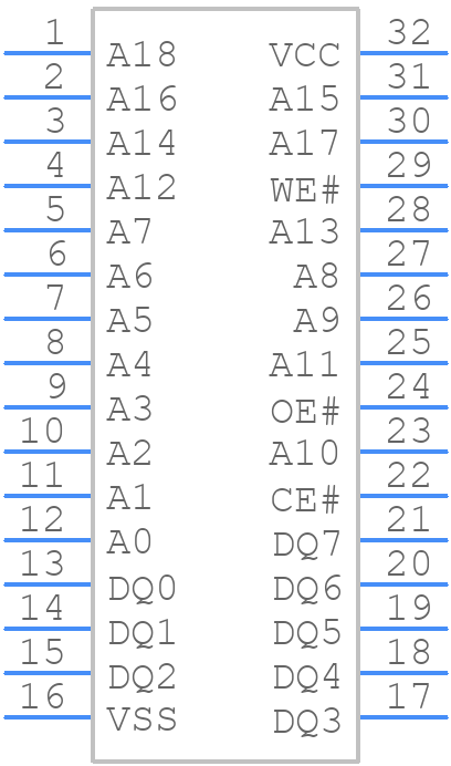AS6C4008-55SIN - Alliance Memory - PCB symbol