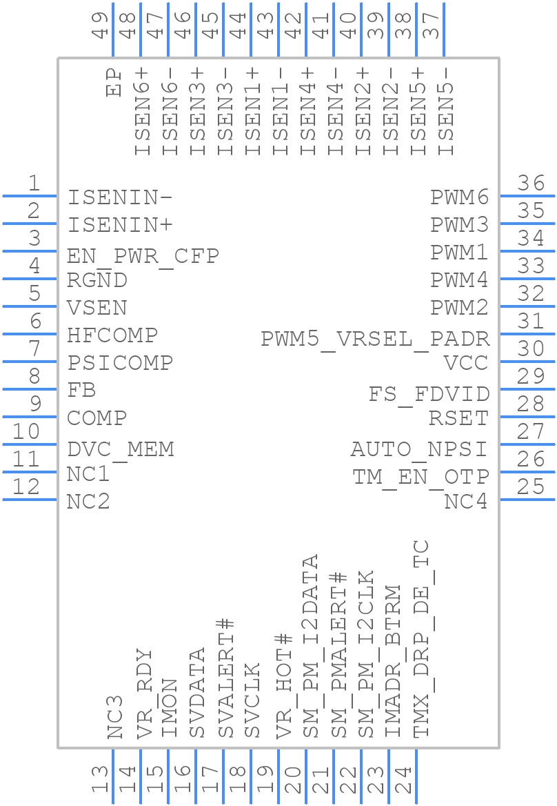 ISL6376IRZ-TK - Renesas Electronics - PCB symbol