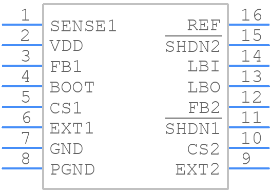 MAX863EEE+ - Analog Devices - PCB symbol