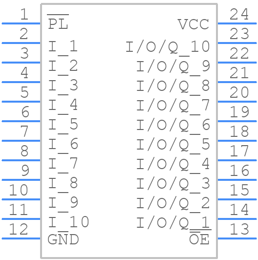 GAL20RA10B-15LP - Lattice Semiconductor - PCB symbol