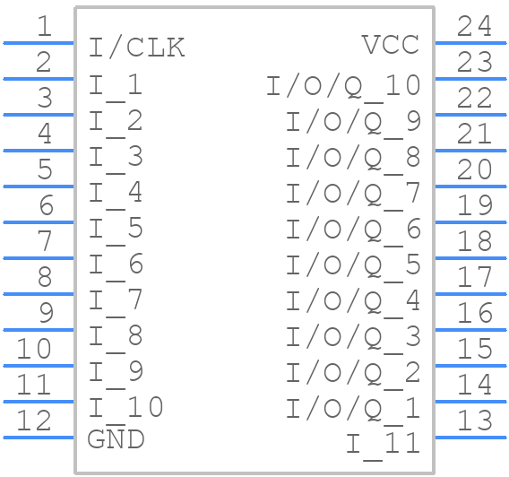 GAL22V10D-10LP - Lattice Semiconductor - PCB symbol