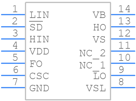 FAN7384MX - onsemi - PCB symbol