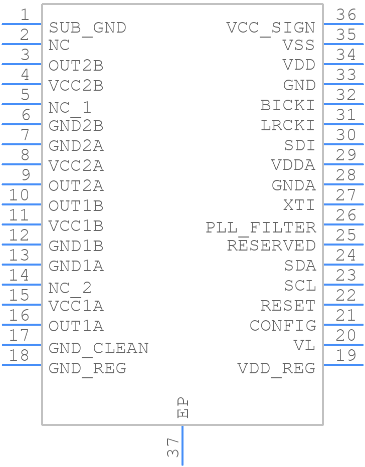 STA323W - STMicroelectronics - PCB symbol