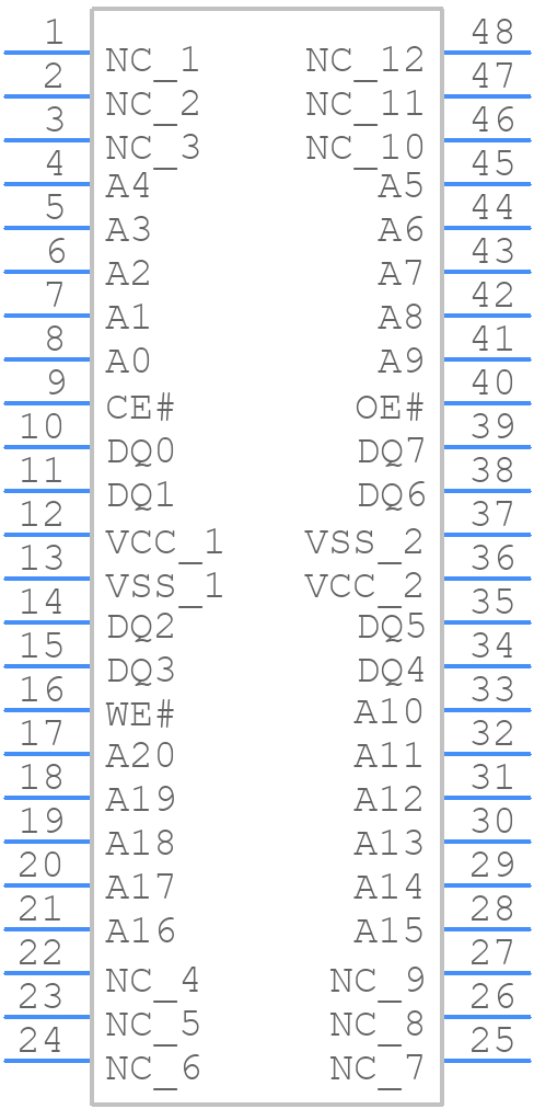 AS7C316096A-10TIN - Alliance Memory - PCB symbol