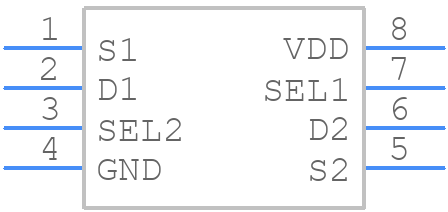 TMUX1121DGKR - Texas Instruments - PCB symbol