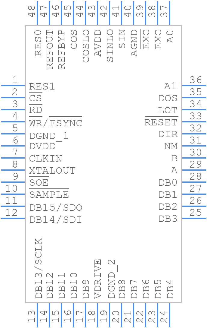 AD2S1210DSTZ - Analog Devices - PCB symbol