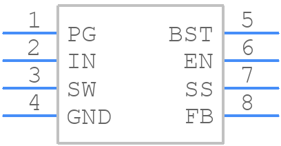 MP2331CGTL-P - Monolithic Power Systems (MPS) - PCB symbol
