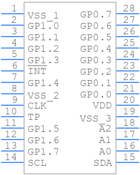 MCP23016-I/SS - Microchip - PCB symbol