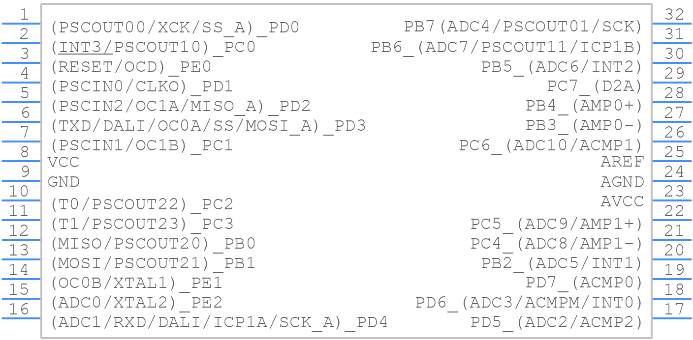 AT90PWM3B-16SU - Microchip - PCB symbol