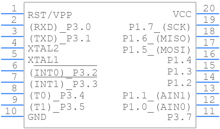 AT89S4051-24SU - Microchip - PCB symbol