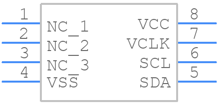 24LC22A-I/P - Microchip - PCB symbol