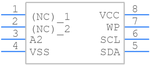 24LC256-E/MS - Microchip - PCB symbol
