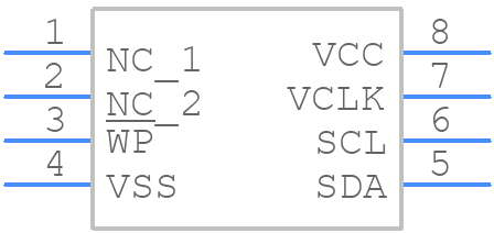 24LCS22A-I/P - Microchip - PCB symbol
