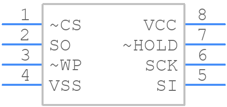 25AA040A-I/MS - Microchip - PCB symbol