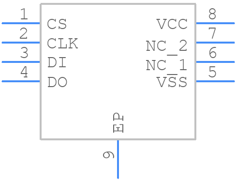 93LC56BT-I/MC - Microchip - PCB symbol