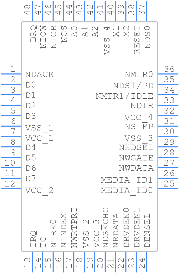 FDC37C78-HT - Microchip - PCB symbol