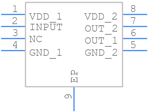 MCP1407-E/MF - Microchip - PCB symbol