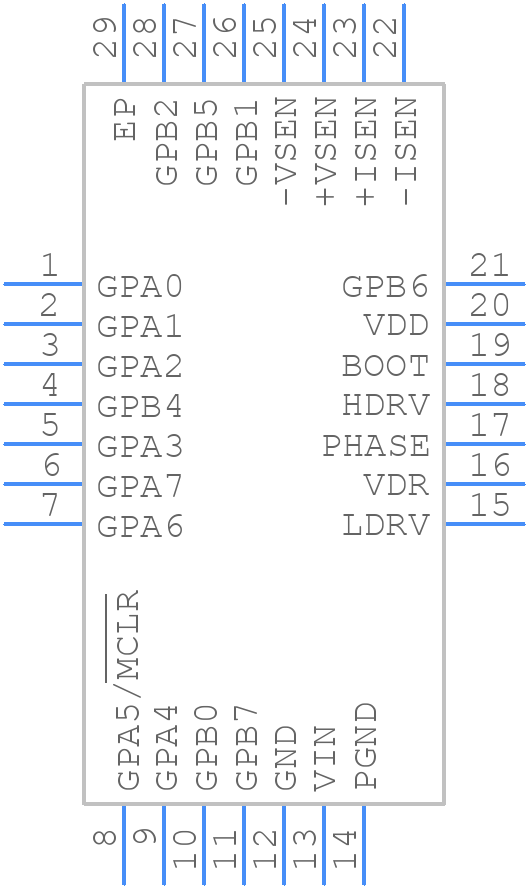 MCP19119-E/MQ - Microchip - PCB symbol