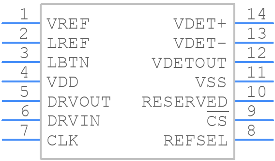 MCP2036-I/P - Microchip - PCB symbol