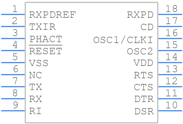 MCP2140-I/P - Microchip - PCB symbol
