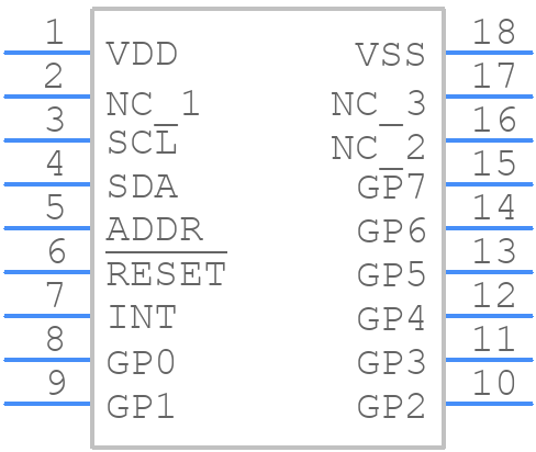 MCP23009-E/P - Microchip - PCB symbol