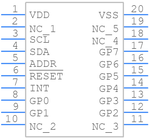 MCP23009-E/SS - Microchip - PCB symbol