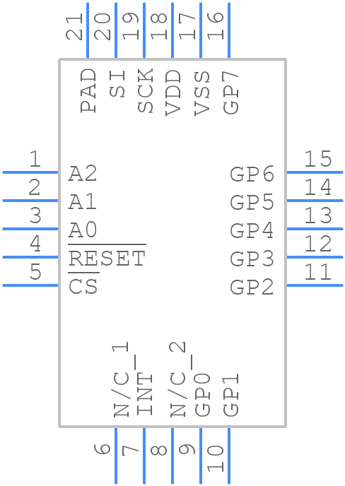 MCP23S08-E/ML - Microchip - PCB symbol